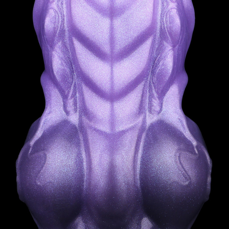 Knot Dildo Omnvoor Dual Layer Violet 8.5cm Record – bottom base view