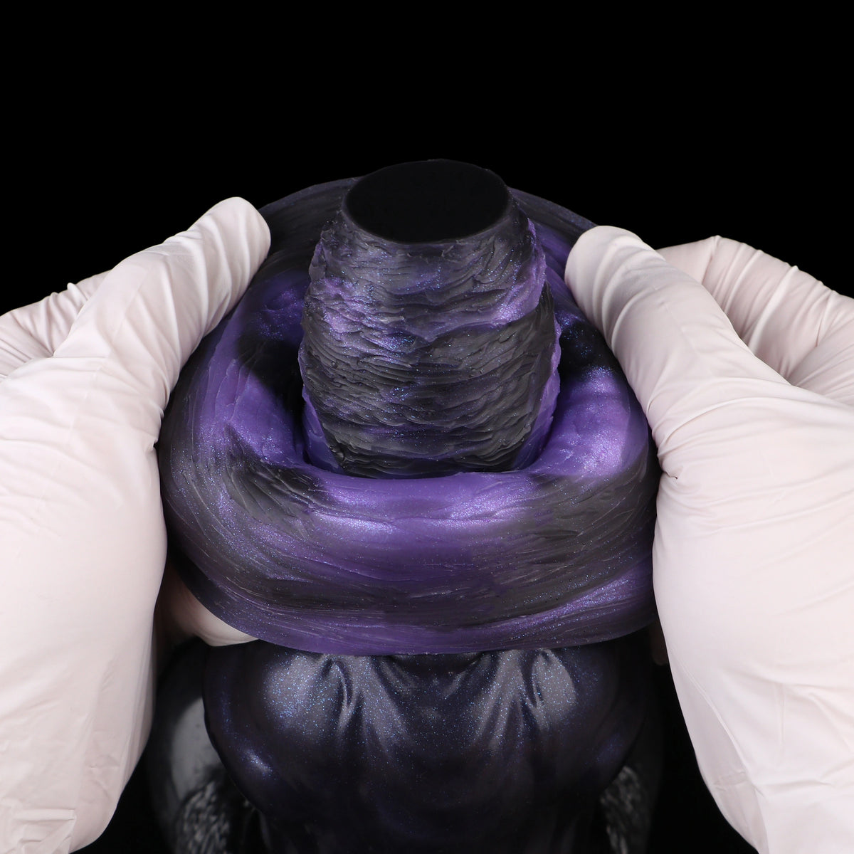 Knot Dildo Omnvoor Dual Layer Violet 8.5cm Record – main product shot