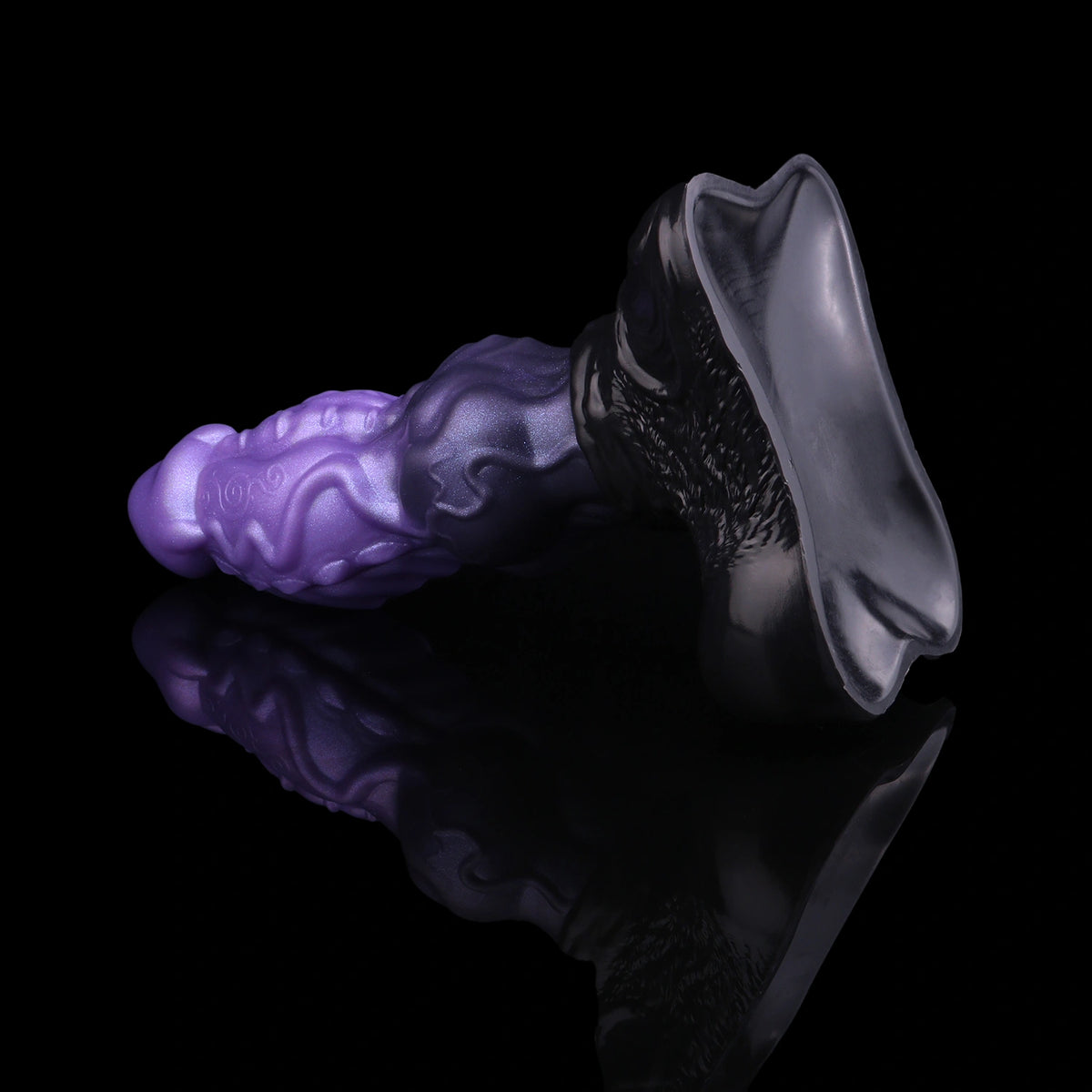 Knot Dildo Omnvoor Dual Layer Violet 8.5cm Record – top view