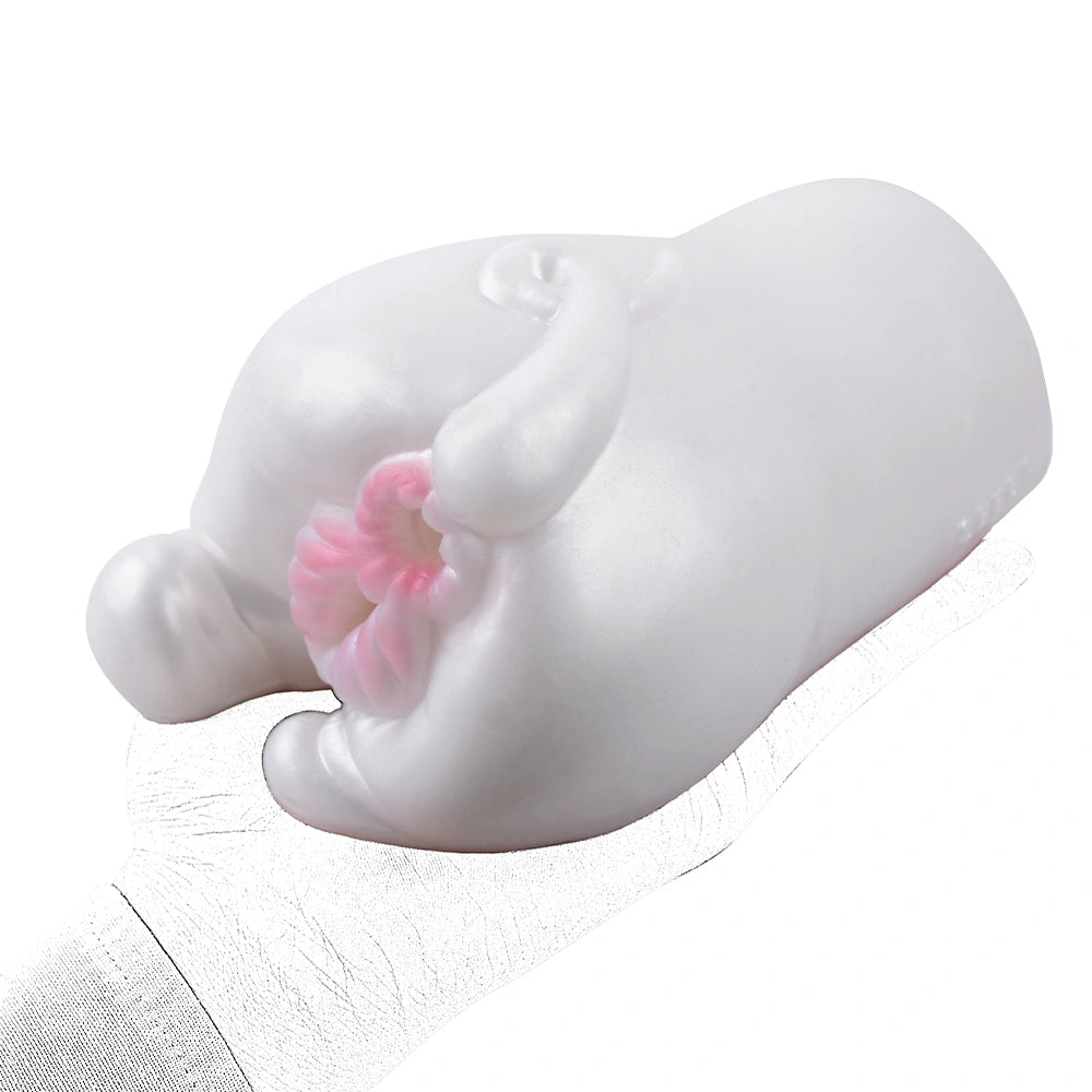 Butt Masturbator Opalyx Dual Channel Pearl White