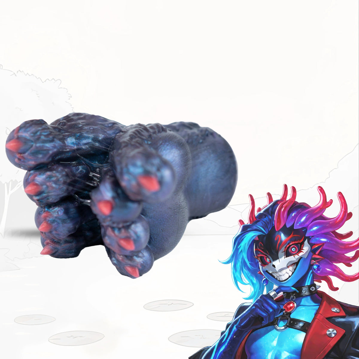 Monster Paw Masturbator Vorreth Slate Blue Red Claw