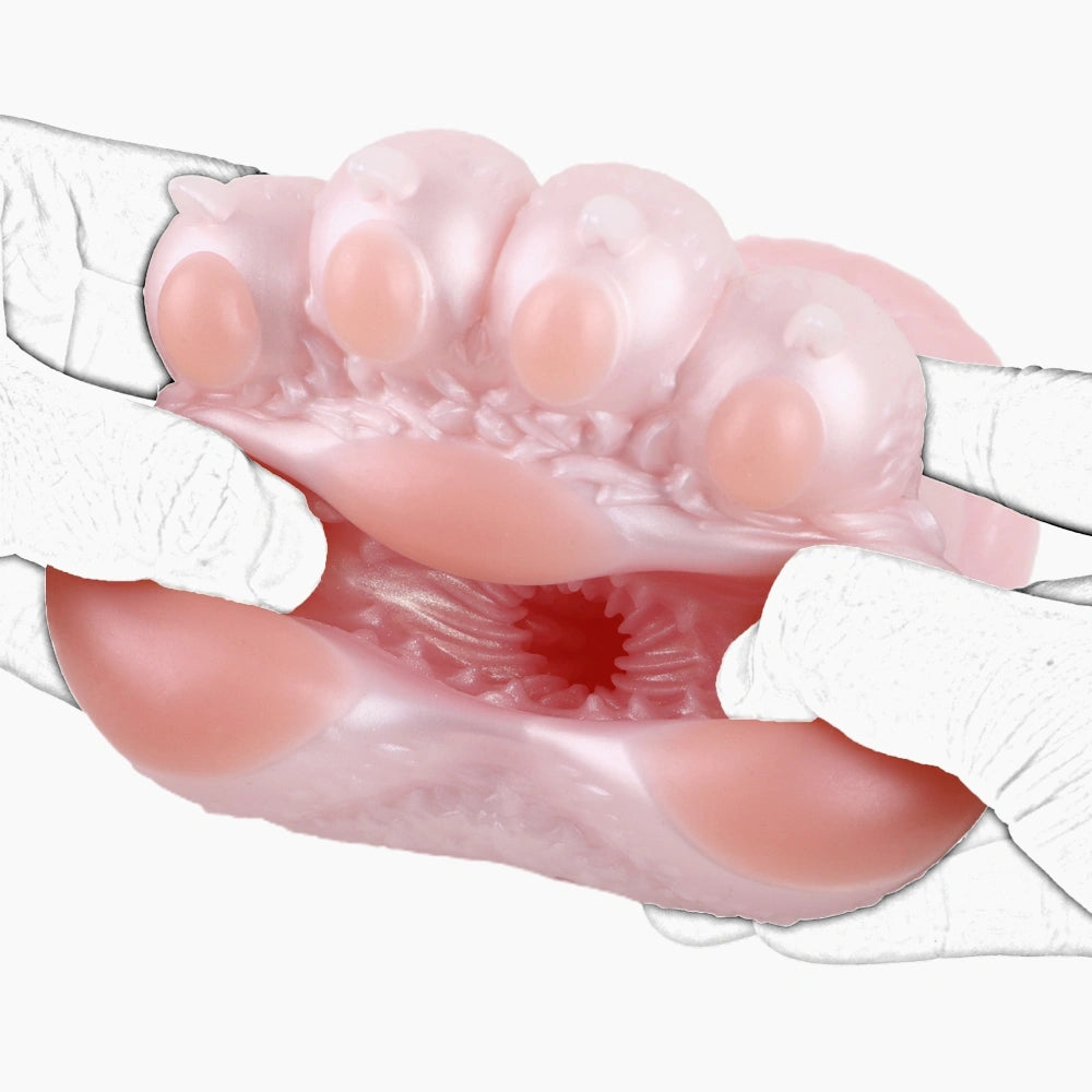 Cat Paw Masturbator Pellvex Pale Pink Flesh Nacre – lateral side view