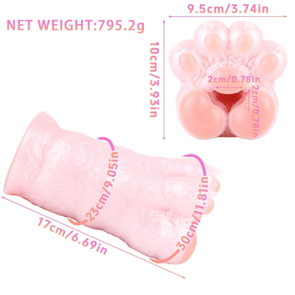 Cat Paw Masturbator Pellvex Pale Pink Flesh Nacre – size scale reference