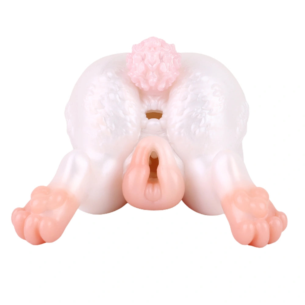 Blossom pink rabbit masturbator – side profile view