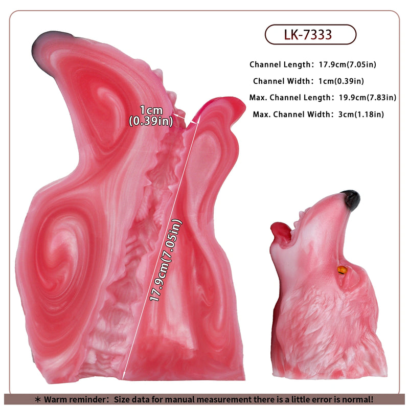 Animal Head Masturbator Skolvar Rose Wolf Pink Howling Oral