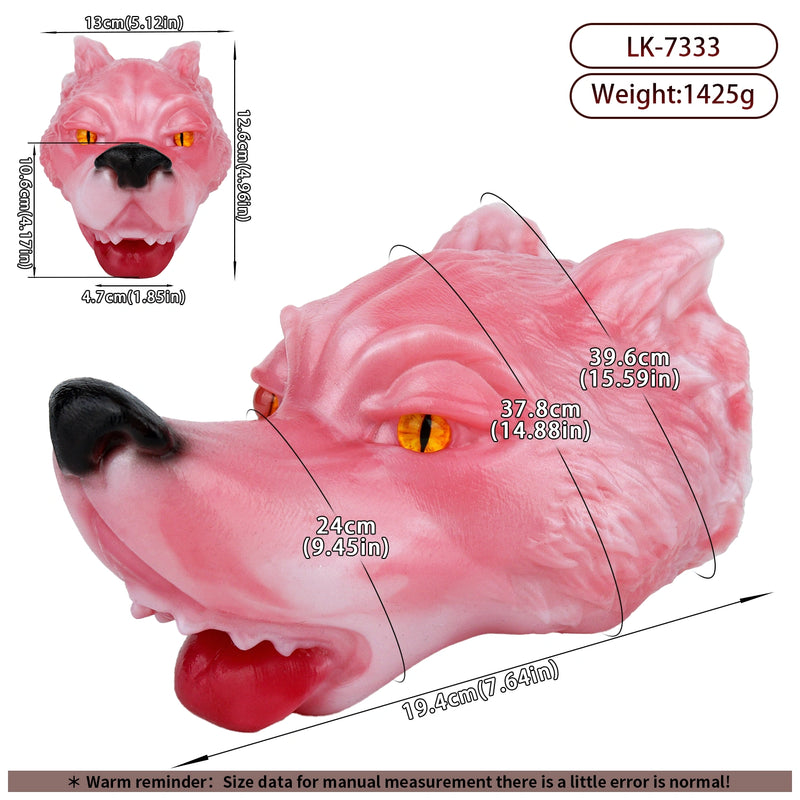 Animal Head Masturbator Skolvar Rose Wolf Pink Howling Oral