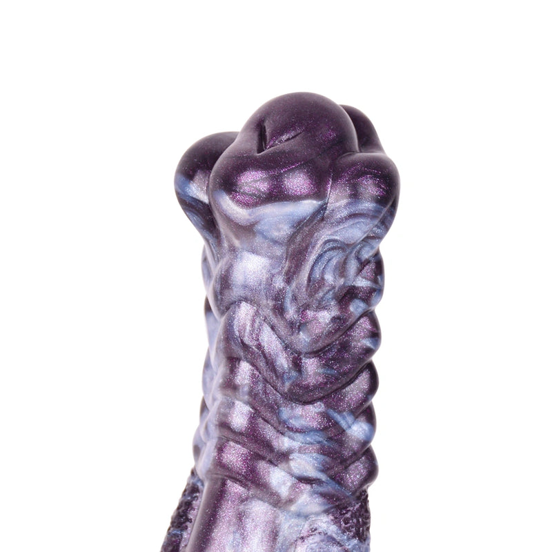 Dragon Dildo PYRSCALYR Void Ember Platinum – lateral side view