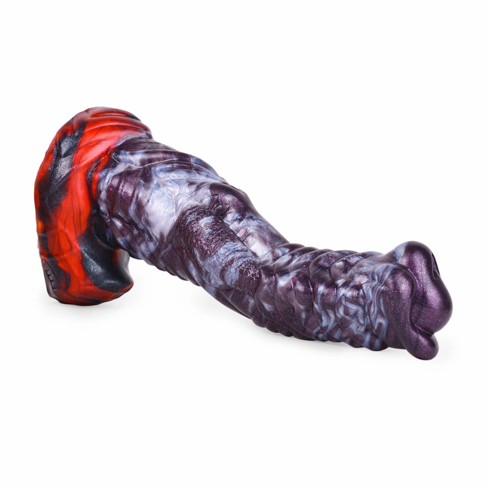 Dragon Dildo PYRSCALYR Void Ember Platinum – surface texture detail