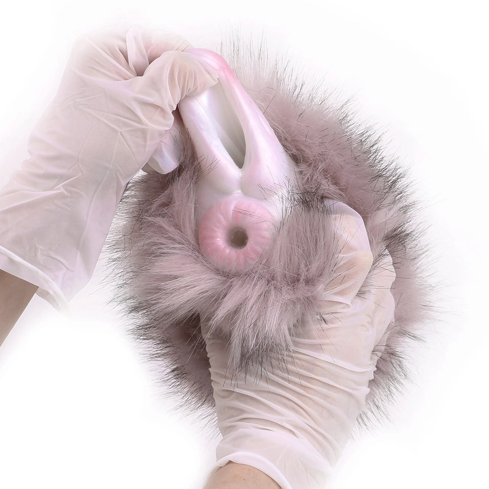 Furry Male Masturbator Roplux Rose Mauve Plush – rear view