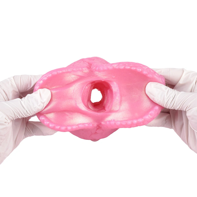 Crocodile Masturbator Rosynix Pink Pearl Glamour – silicone texture close-u