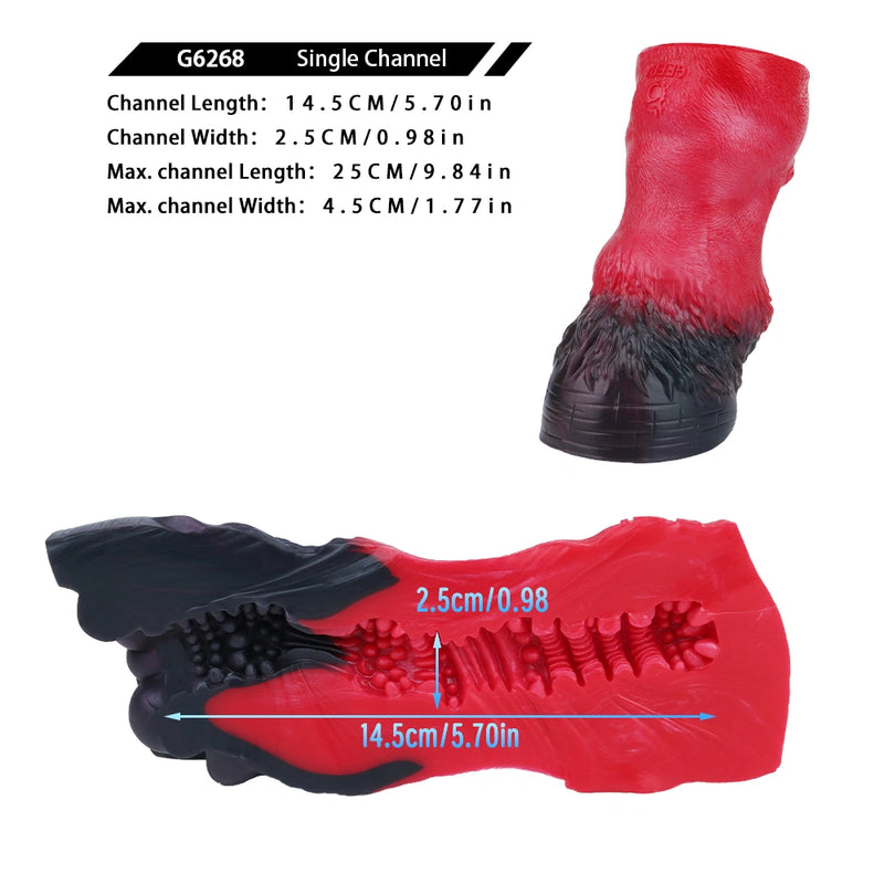 Werewolf Paw Masturbator Scarvok Scarlet Black Fur – front view