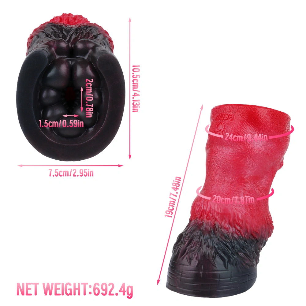 Werewolf Paw Masturbator Scarvok Scarlet Black Fur