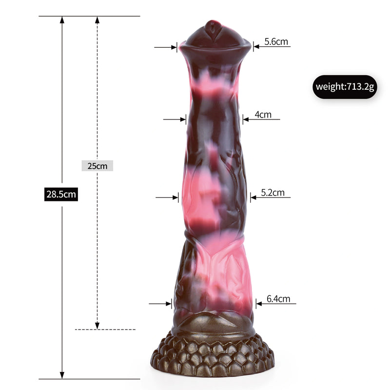 Fantasy Dildo Erick Phantom Night Knot Base – front view