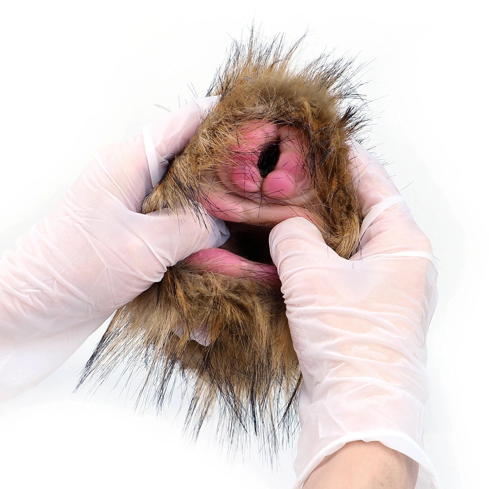 Furry Male Masturbator Simplux Amber Brown Plush – rear view