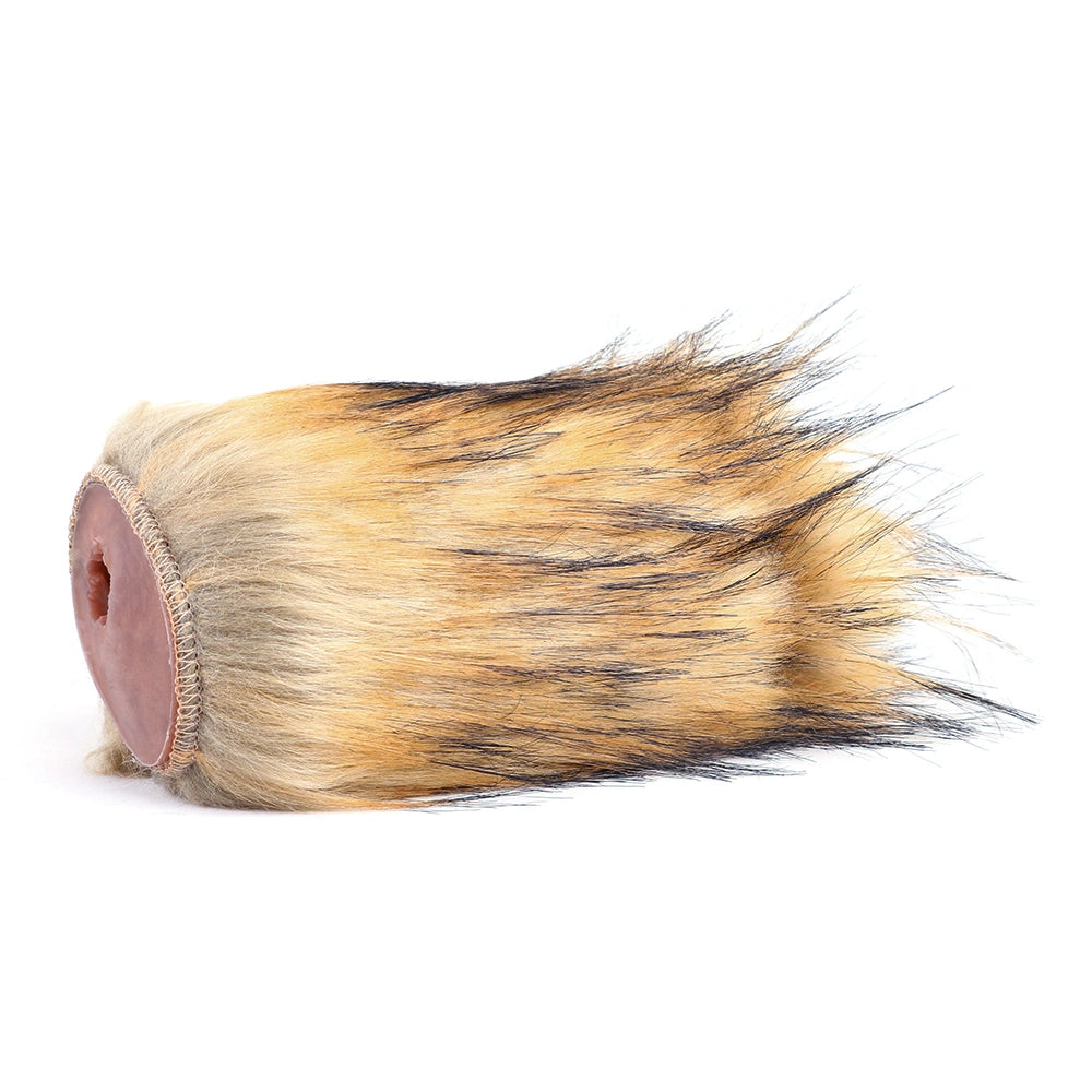 Furry Male Masturbator Simplux Amber Brown Plush – lateral side view