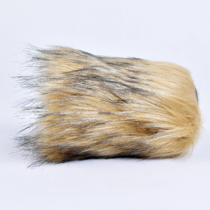 Furry Male Masturbator Slatplux Golden Amber Fur – silicone texture close-u