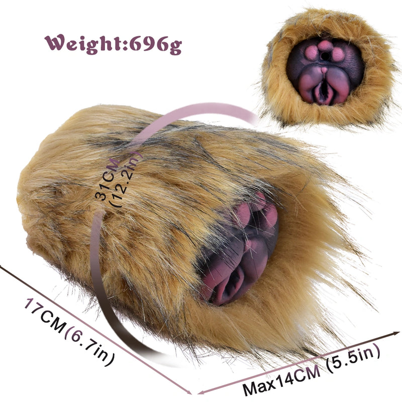Furry Male Masturbator Slatplux Golden Amber Fur – top view