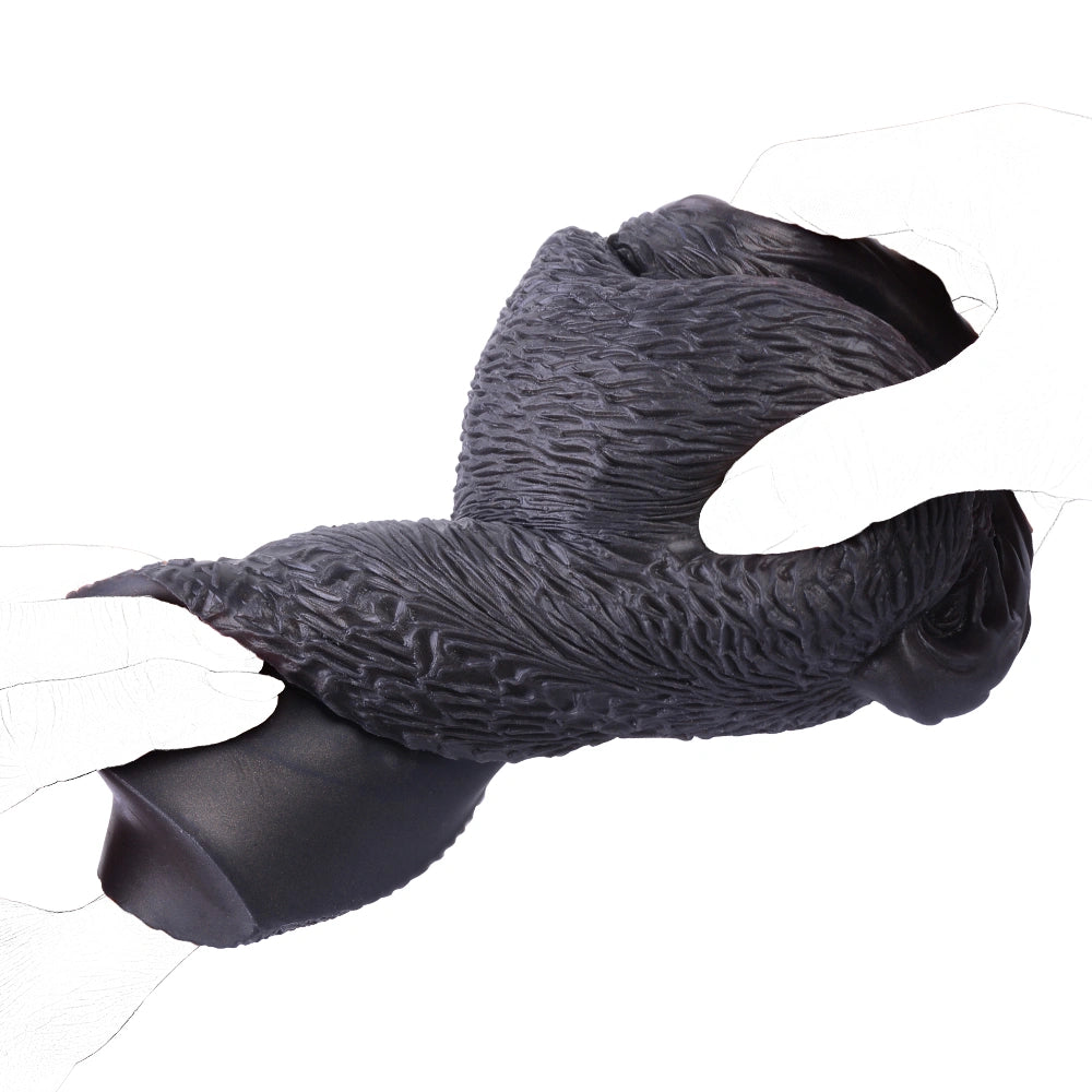 Butt Masturbator Sombrix Canine Black Fur Silicone