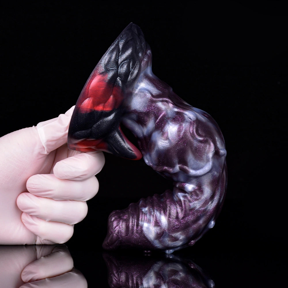 Knot Dildo Sylvoor Galactic Violet Blue Helical – lateral side view