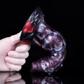 Knot Dildo Sylvoor Galactic Violet Blue Helical Tip Lateral Nodules Foliage Base Silicone