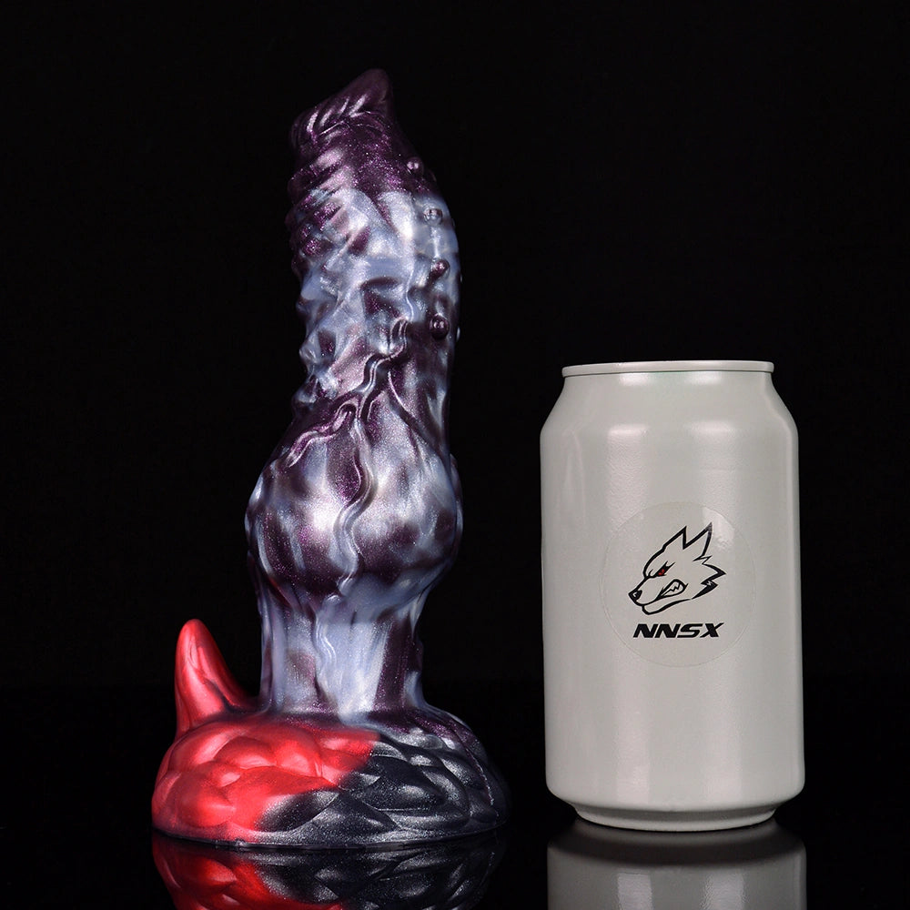 Knot Dildo Sylvoor Galactic Violet Blue Helical Tip Lateral Nodules Foliage Base Silicone