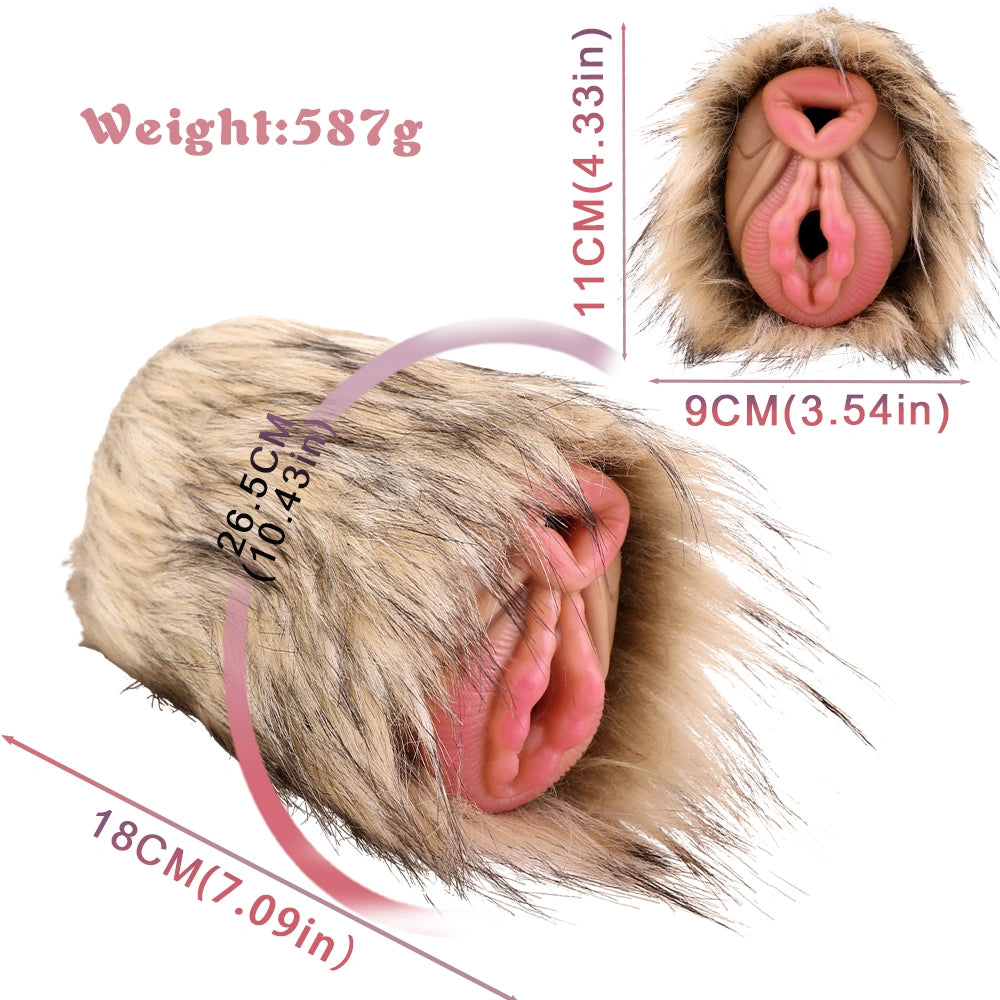 Furry Male Masturbator Tanplux Blond Fur Dual – additional view