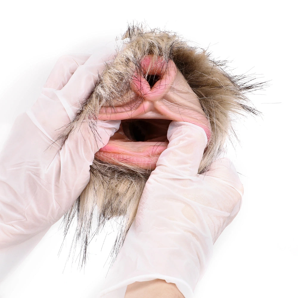 Furry Male Masturbator Tanplux Blond Fur Dual – size scale reference