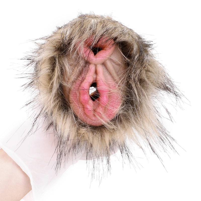 Furry Male Masturbator Tanplux Blond Fur Dual – side profile view