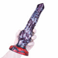 Spiral Dildo Torvex Violet Grey Full Helix Knot – lateral side view