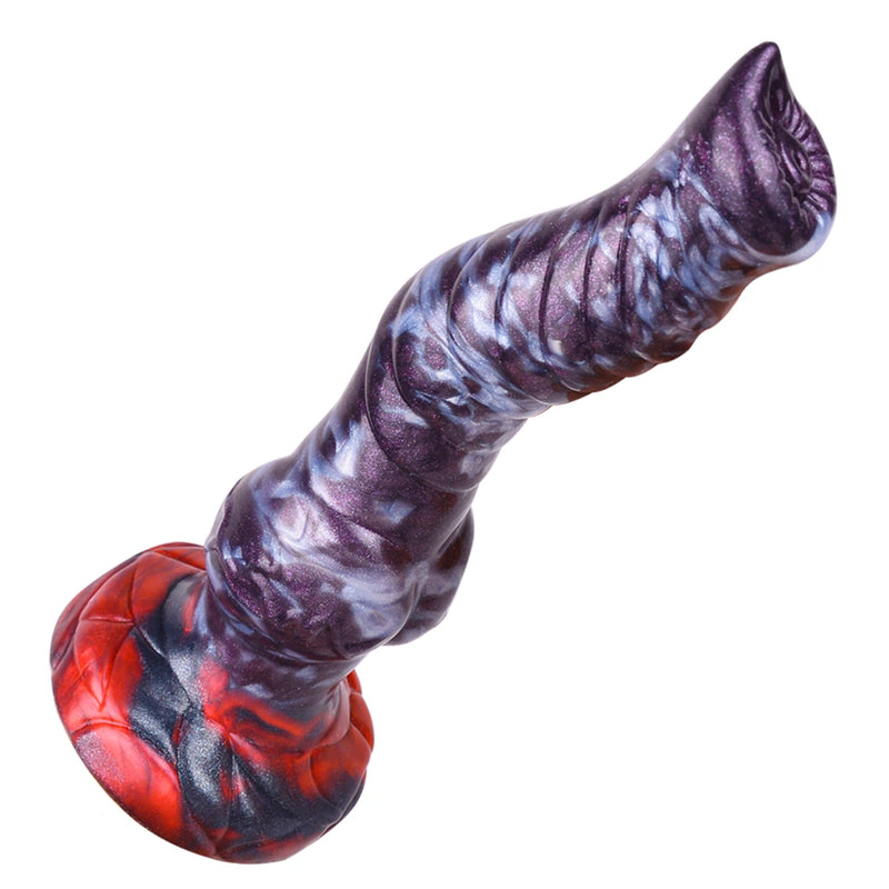 Spiral Dildo Torvex Violet Grey Full Helix Knot – size scale reference