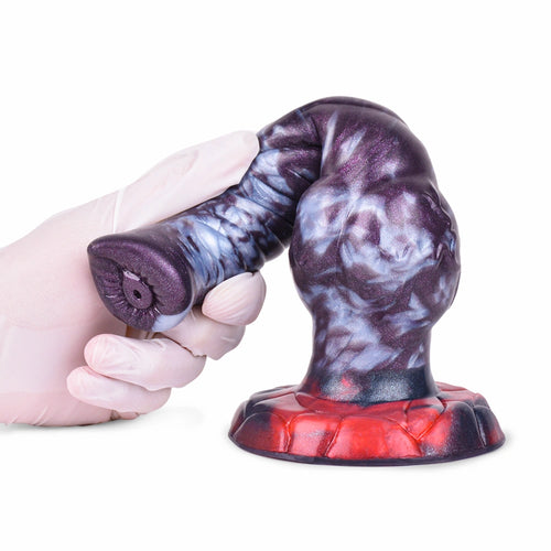 Spiral Dildo Torvex Violet Grey Helix Knot 6cm Silicone alternate view