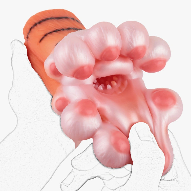 Tiger Paw Masturbator Tyrvax Amber Orange Stripe – side profile view