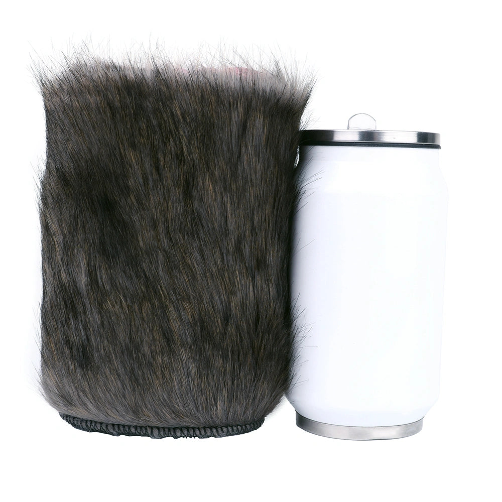 Furry Masturbator Ursplux Plush Fur Dark Brown Dual Pink Entry Hybrid Silicone