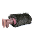 Furry Masturbator Ursplux Plush Fur Dark Brown Dual Pink Entry Hybrid Silicone