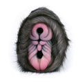 Furry Masturbator Ursplux Plush Fur Dark Brown Dual Pink Entry Hybrid Silicone