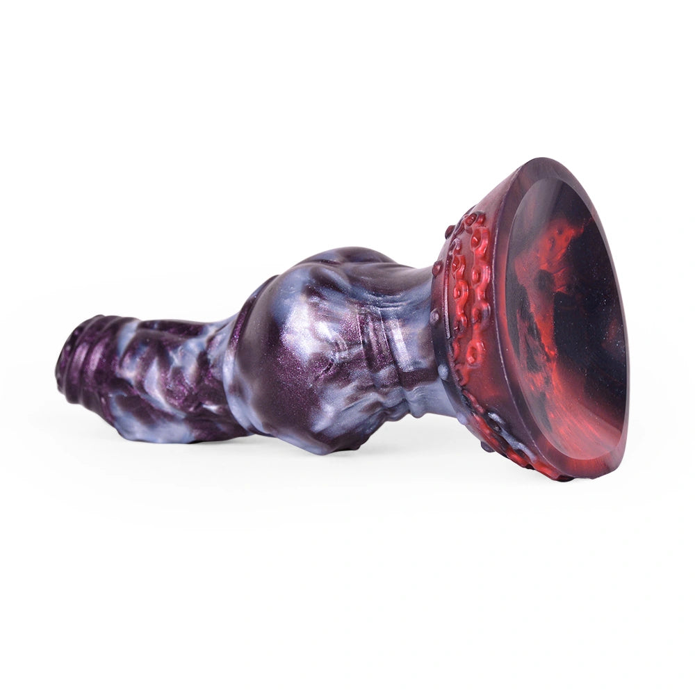 Knot Dildo Velmoor Galactic Violet Blue Marbled – surface texture detail