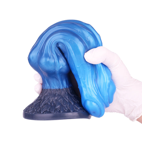 Knot Dildo Velmoor Dual Layer Blue Enchantress Drip Tendon 7.7cm Knot 23.8cm Insert Organic Base Silicone alternate view
