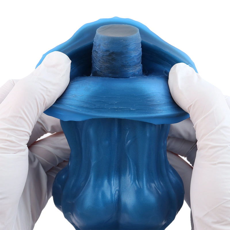 Knot Dildo Velmoor Dual Layer Blue Enchantress – top view