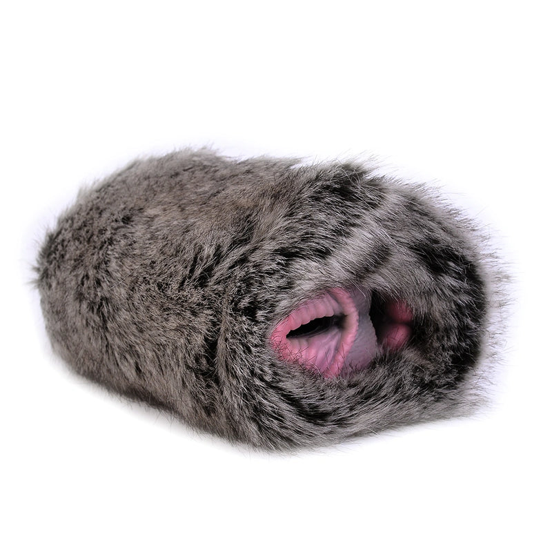 Furry Male Masturbator Velplux Grey Leopard Plush – front view