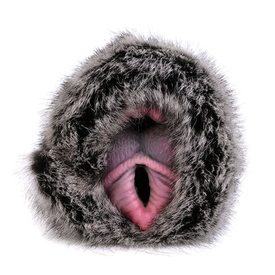 Furry Masturbator Velplux Grey Leopard Plush alternate view