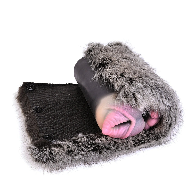 Furry Male Masturbator Velplux Grey Leopard Plush