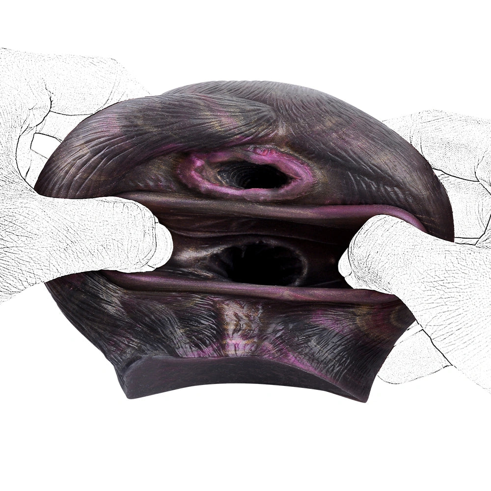 Butt Masturbator Vesprix Dual Channel Dark Velvet – dual channel entry clos