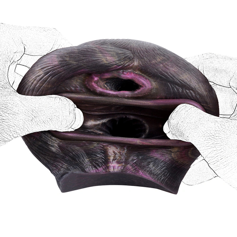 Butt Masturbator Vesprix Dual Channel Dark Velvet – dual channel entry clos