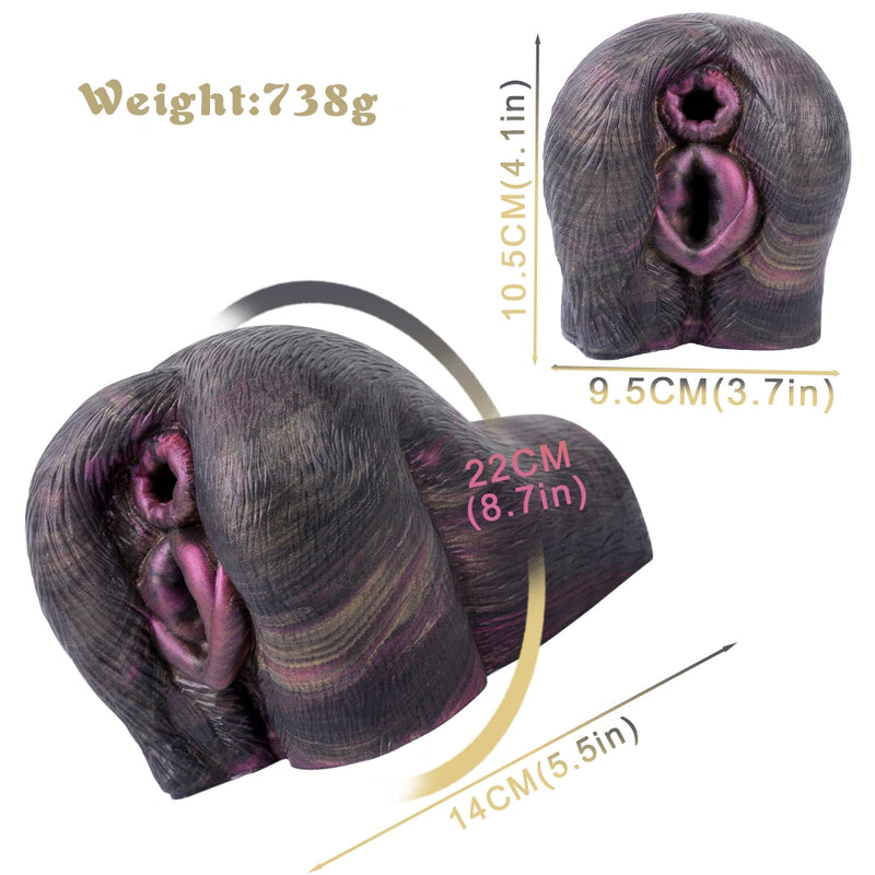 Butt Masturbator Vesprix Dual Channel Dark Velvet – dual channel entry clos