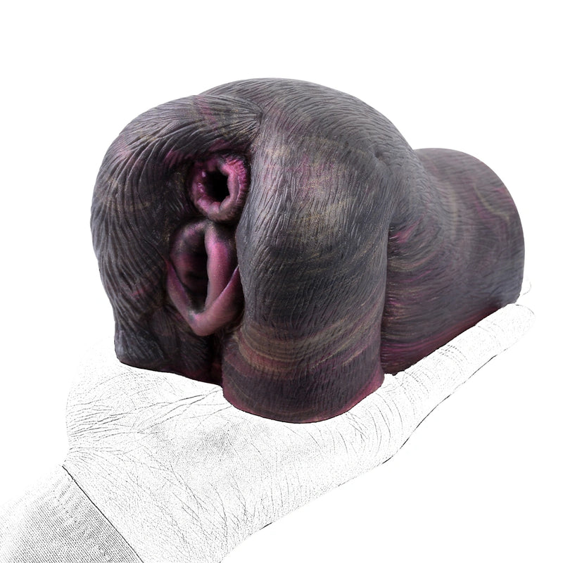 Butt Masturbator Vesprix Dual Channel Dark Velvet – dual channel entry clos