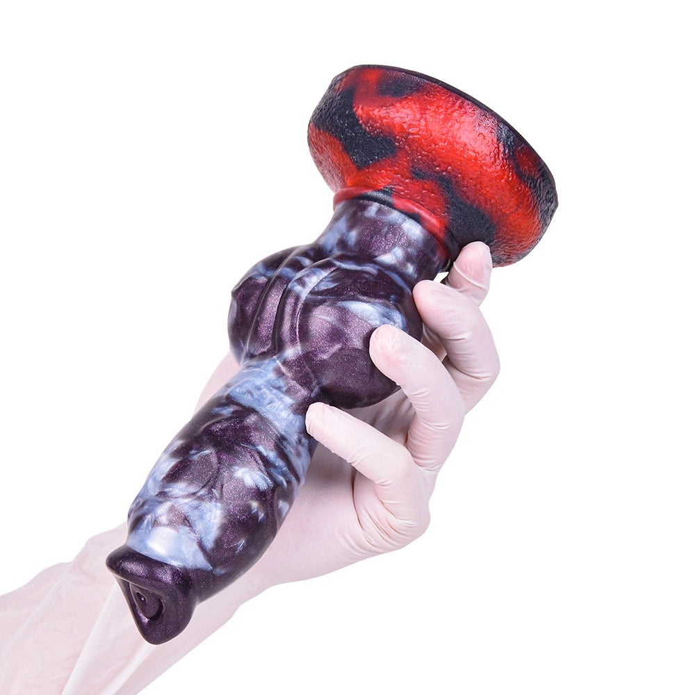 Knot Dildo Vexmoor Violet Grey 7.7cm Record Knot – bottom view