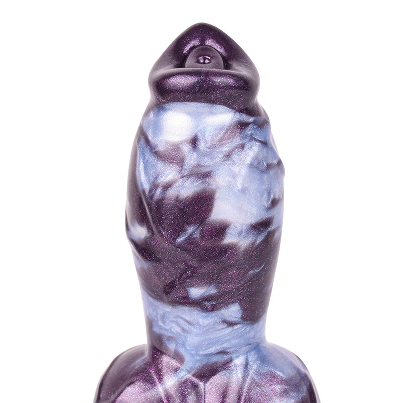 Knot Dildo Vexmoor Violet Grey 7.7cm Record Knot – lateral side view
