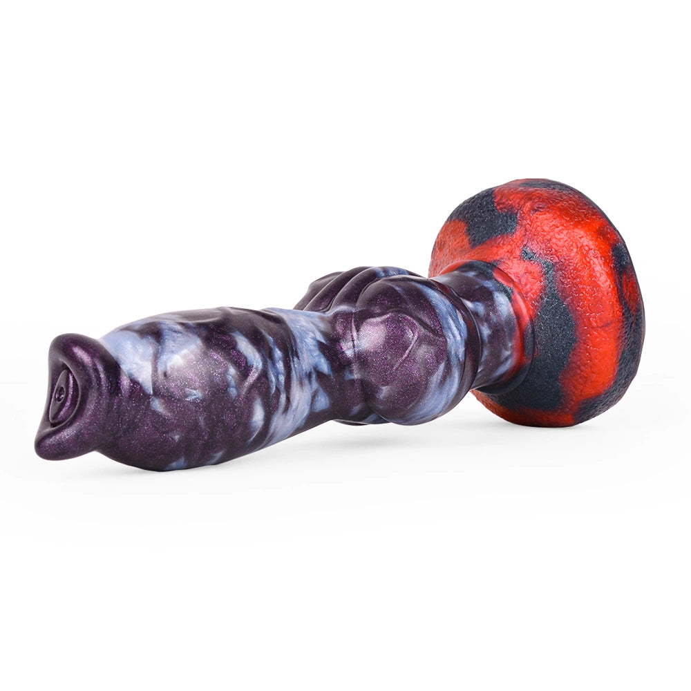 Knot Dildo Vexmoor Violet Grey 7.7cm Record Knot – silicone texture close-u
