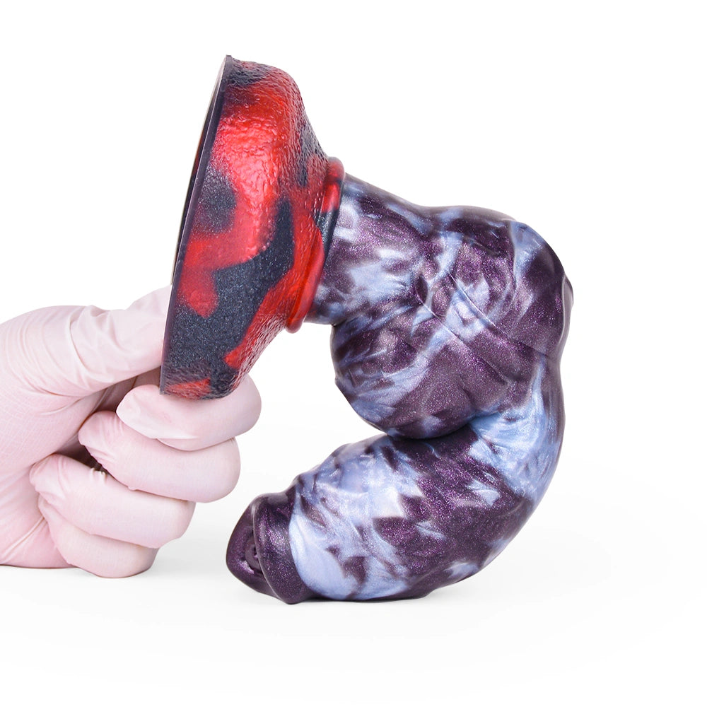 Knot Dildo Vexmoor Violet Grey 7.7cm Record Knot – interior channel view