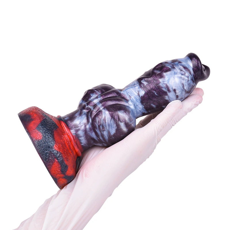 Knot Dildo Vexmoor Violet Grey 7.7cm Record Knot – top view